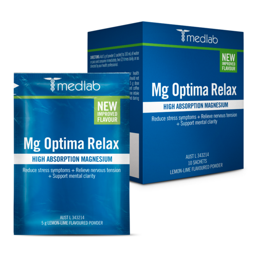 12 Mg Optima™ Relax 10pk Sachets Lemon Lime